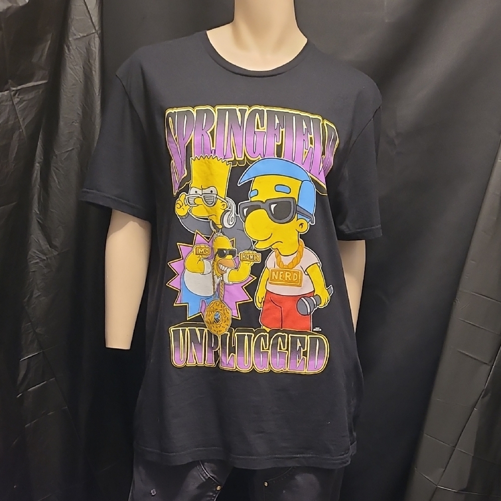 Springfield SIMPSONS BART Unplugged Graphic T SIZE LARGE VIBRANT COLORS